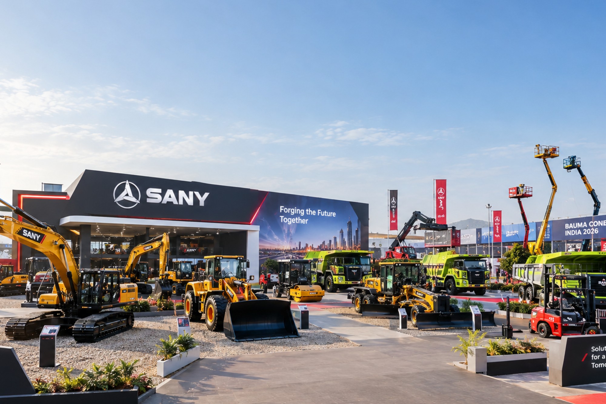 SANY India debuts 13 new machines in 31-machine showcase at bauma CONEXPO INDIA 2026